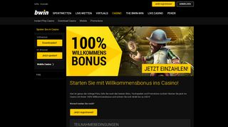 
                            12. EUR 200 Willkommensbonus - bwin Casino