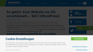 
                            13. Eure Website via SSL verschlüsseln – Teil 3 (WordPress) - Mittwald