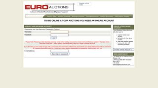 
                            6. | Euro Auctions | - Login