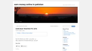 
                            11. EURO BUX TRUSTED PTC SITE | earn money online in pakistan