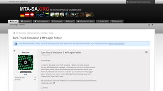 
                            12. Euro Truck Simulator 2 MP Login Fehler - Gaming - MTA San Andreas ...