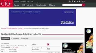 
                            9. Eurobaustoff Handelsgesellschaft mbH & Co. KG - cio.de