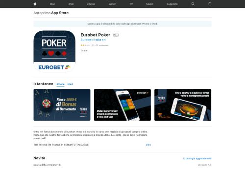
                            10. Eurobet Poker su App Store - iTunes - Apple