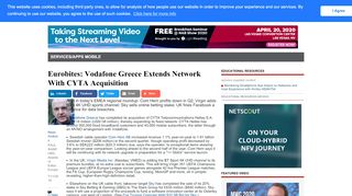 
                            12. Eurobites: Vodafone Greece Extends Network With CYTA Acquisition ...