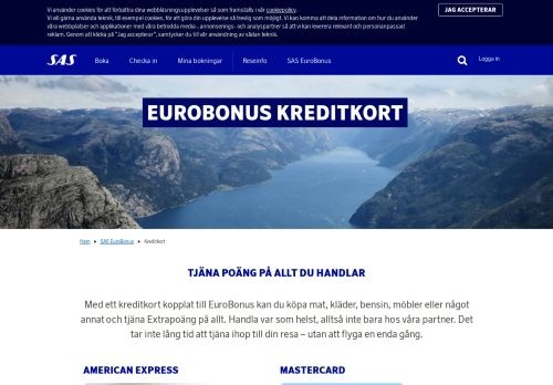 
                            2. EuroBonus kreditkort – tjäna Extrapoäng varje dag! | SAS