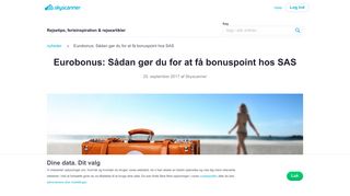 
                            12. Eurobonus: Sådan gør du for at få bonuspoint hos SAS | Skyscanner ...