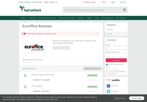 
                            13. Euroffice Reviews and Feedback from Real Members - TopCashback