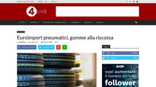 
                            8. Euroimport pneumatici, gomme alla riscossa « 4live.it