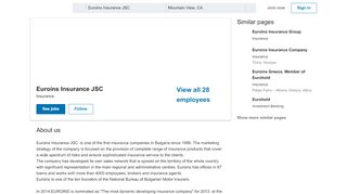 
                            8. Euroins Insurance JSC | LinkedIn