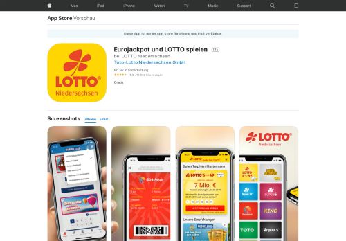 
                            11. Eurojackpot und LOTTO spielen im App Store - iTunes - Apple
