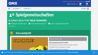 
                            1. EuroJackpot5 - Lotto online spielen bei GMX Lotto!