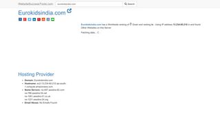 
                            8. Eurokidsindia.com Error Analysis (By Tools) - WebsiteSuccessTools.com