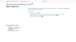 
                            8. Euromail.eurekaforbes.com Error Analysis (By Tools)