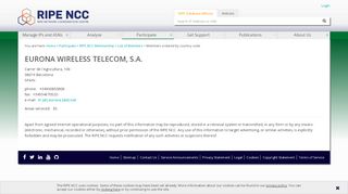 
                            9. EURONA WIRELESS TELECOM, S.A. - RIPE NCC