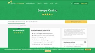 
                            10. Europa Casino Bonus Code – 100 % Bonus + 10 € extra (Februar 2019)