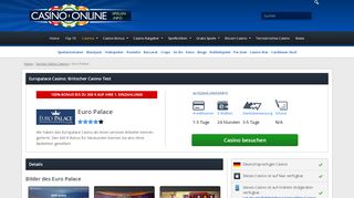 
                            6. Europalace Casino – 600 EUR als Bonus im besten Online Casino