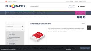 
                            12. Europapier Austria GmbH | Canon Red Label Professional | Webshop