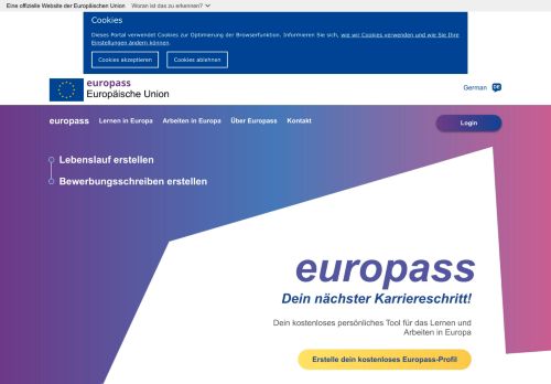 
                            7. Europass: Startseite