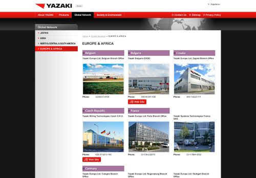 
                            13. EUROPE & AFRICA | YAZAKI Corporation