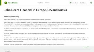 
                            11. Europe, CIS and Russia Financing I John Deere LU