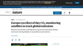 
                            11. Europe eyes fleet of tiny CO2-monitoring satellites to track global ...