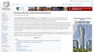 
                            9. European Border and Coast Guard Agency - Wikipedia