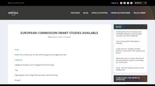 
                            8. European Commission Smart Studies available - ERTICO Newsroom
