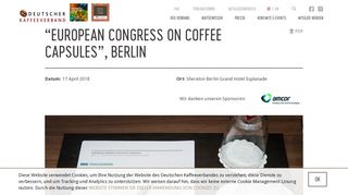 
                            6. European Congress on Coffee Capsules - Deutscher Kaffeeverband