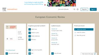 
                            11. European Economic Review | ScienceDirect.com