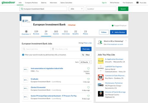 
                            11. European Investment Bank Jobs | Glassdoor