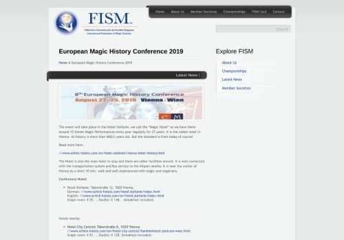 
                            12. European Magic History Conference 2019