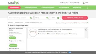 
                            11. European Management School (EMS) Ausbildung Mainz | AZUBIYO