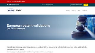
                            5. European patent validations - Valipat and Envoy