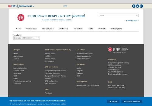 
                            3. European Respiratory Society - European Respiratory Journal