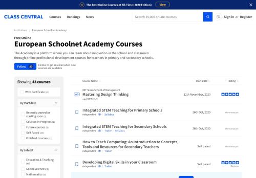 
                            6. European Schoolnet Academy • Free Online Courses and MOOCs ...