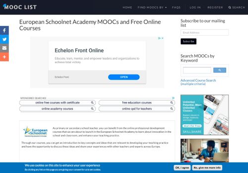 
                            11. European Schoolnet Academy MOOCs and Free Online Courses ...