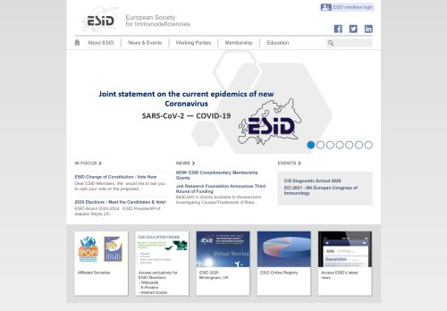 
                            7. European Society for Immunodeficiencies: ESID
