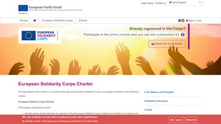 
                            4. European Solidarity Corps Charter | European Youth Portal