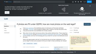 
                            8. european union - If photos are PII under GDPR, how are most photos ...