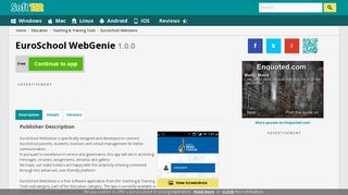 
                            11. EuroSchool WebGenie 1.0.0 Free Download
