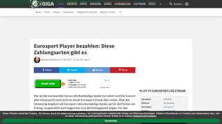 
                            7. Eurosport Player bezahlen: Diese Zahlungsarten gibt es – GIGA