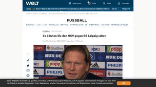 
                            9. Eurosport Player: Bundesliga live – So können sie HSV – RB Leipzig ...