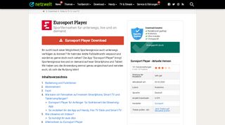 
                            9. Eurosport Player - Download - NETZWELT
