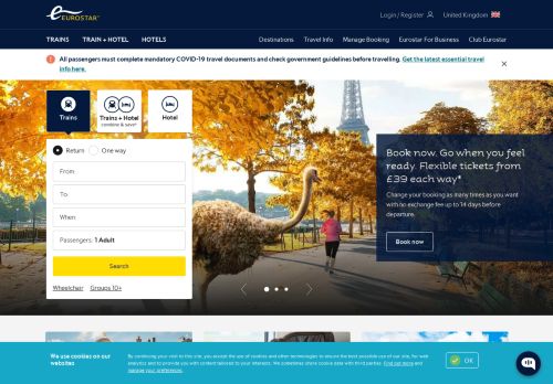 
                            11. Eurostar.com: Book Europe Train Tickets and Holidays