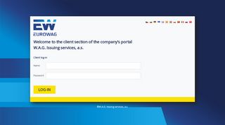 
                            2. Eurowag portal: Welcome to the client section of the