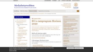 
                            8. EU:s ramprogram Horizon 2020 | Medarbetarwebben