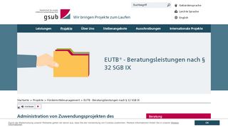 
                            1. EUTB - Beratungsleistungen nach § 32 SGB IX | gsub - Gesellschaft ...