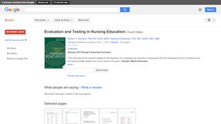 
                            13. Evaluation and Testing in Nursing Education: Fourth Edition