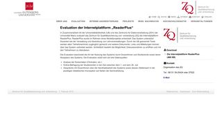 
                            8. Evaluation der Internetplattform „ReaderPlus“ | Zentrum für ...