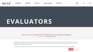 
                            2. Evaluator - Mystery Shopper | INTERNATIONAL SERVICE CHECK